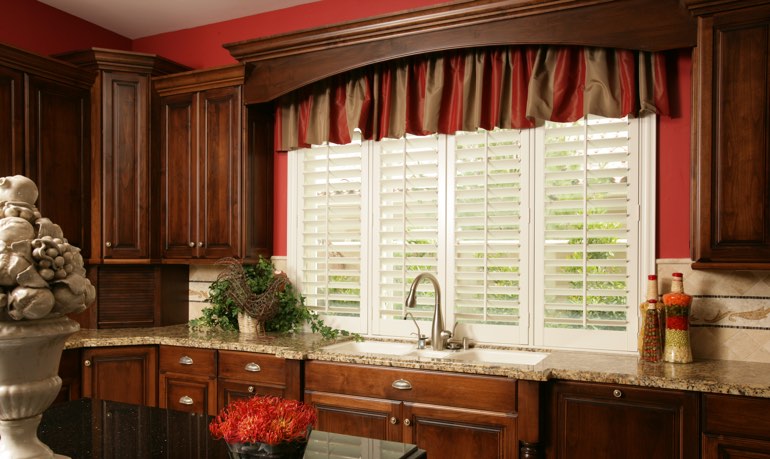 New Brunswick kitchen shutter and cornice valance